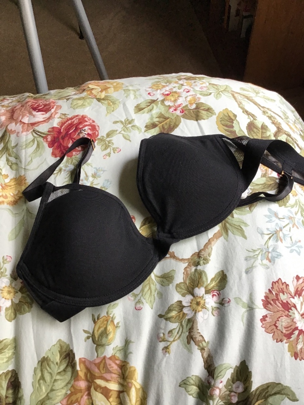 NWT Black Mesh Wear Pepper Bra